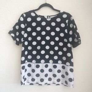 Daniel Rainn polka dot women’s top sz M